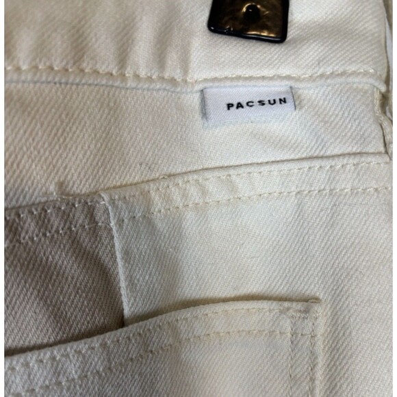 PacSun Eco Tan & Brown Paneled Color Block Mom Straight Leg Jeans Women Size 29 - Picture 4 of 7
